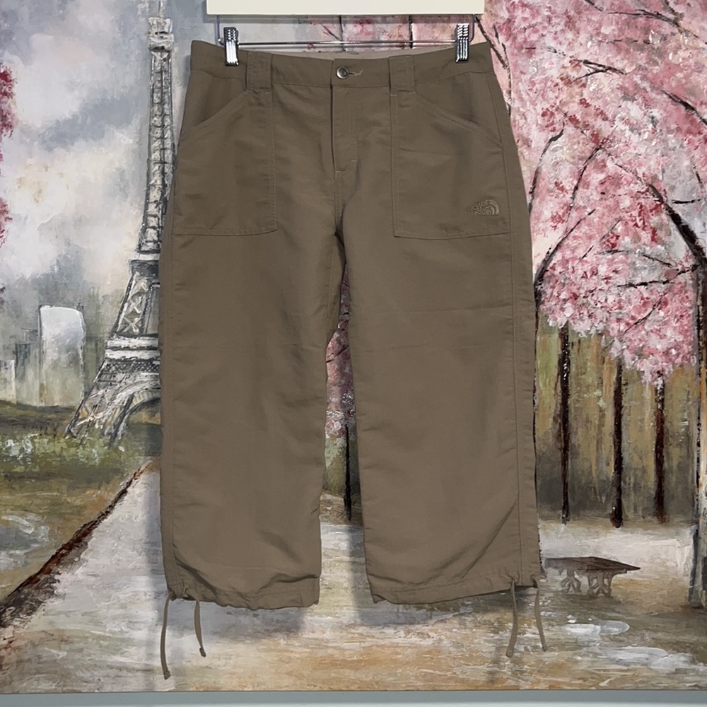 The North Face Womens Cropped Capri Lightweight Hiking Outdoor Pants sz 10 EUC